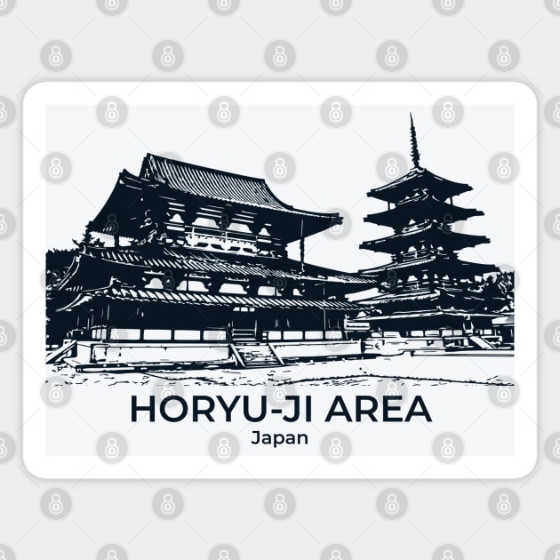 Horyu-ji Area - Japan Magnet by Lakeric